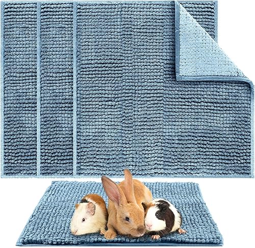 Vista 33 de Amylove 4 piezas de forro de jaula de conejillo de indias, ropa de cama de conejillo de indias, almohadillas de forro polar lavables reutilizables