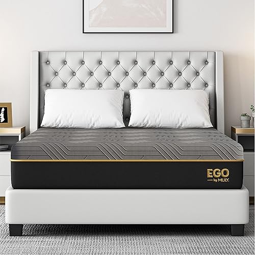 EGOHOME Colchón de espuma viscoelástica individual de 12 pulgadas para dolor de espalda, colchón de gel refrescante en una caja, fabricado en