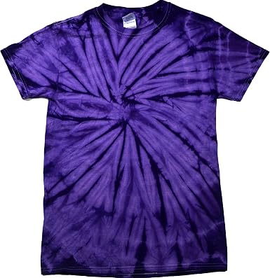 Tie Dye Shirt Multi Color Spider Purple 