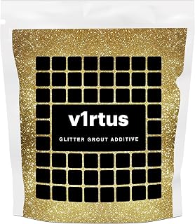 v1rtus Gold Glitter Grout Tile Additive 100g / 3.5oz for Wet Room Bathroom Kitchen