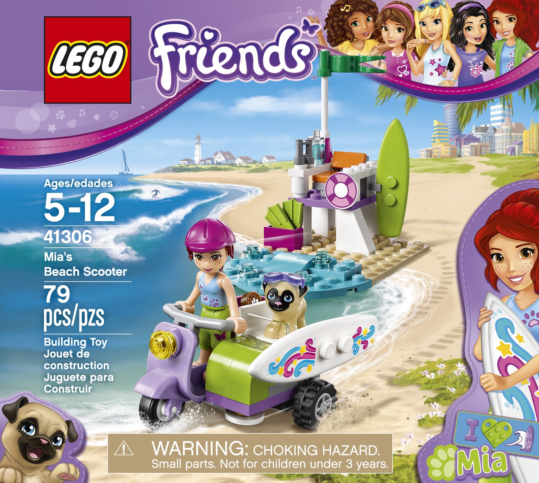 LEGO 6174629 Friends Mia's Beach Scooter 41306 Building Kit