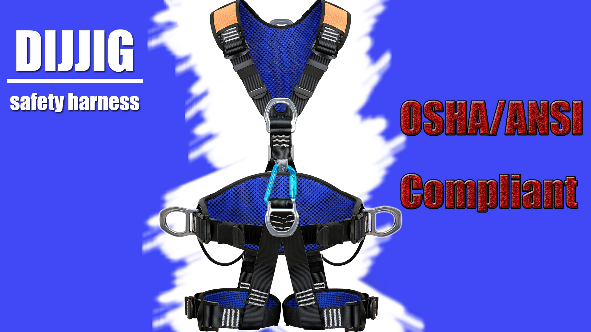 DIJJIG Fall Protection Full Body Safety Harness 5pt Roofing
