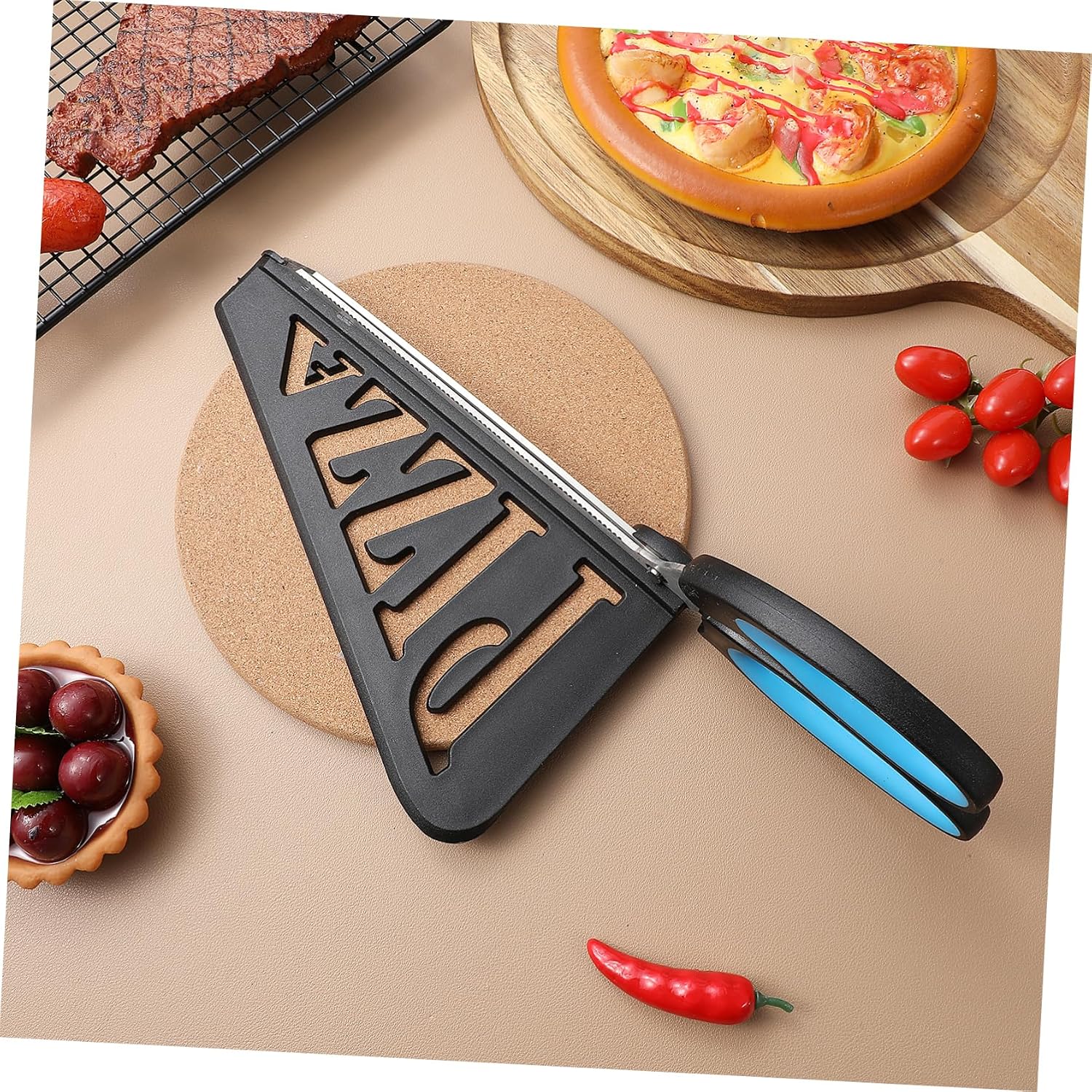 1Pc Stainless Steel Pizza Shear Practical Household Kitchen Scissor Design for Effortless Slicing Safe Healthy Use Pizza Tool for Home Chefs