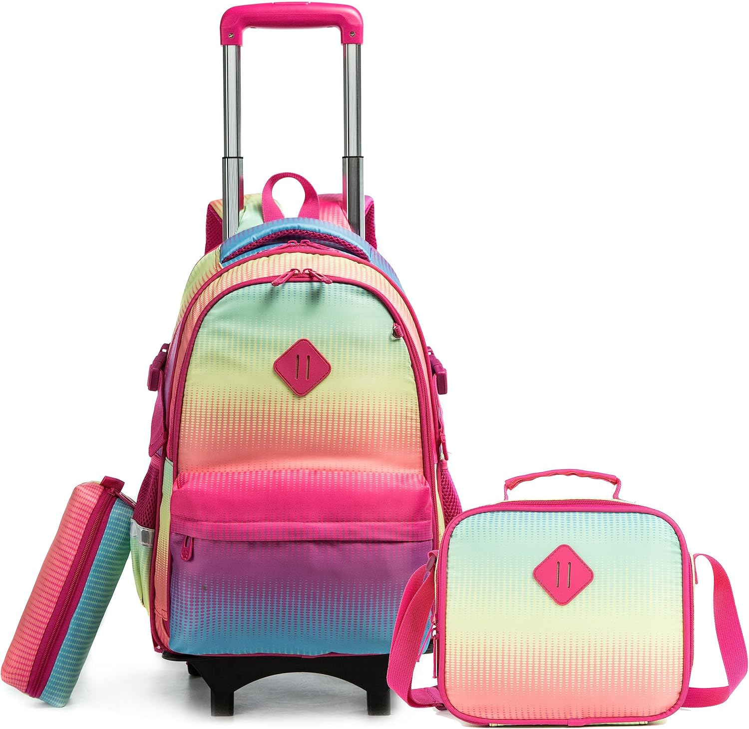 Oruiji Girls Rolling Backpack for School Backpack with