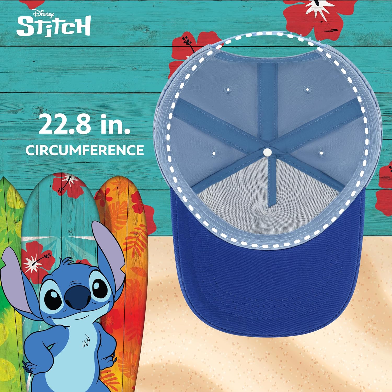 Disney Stitch Dad Hat, Adult Cotton Baseball Cap with Curved Brim - Image 5