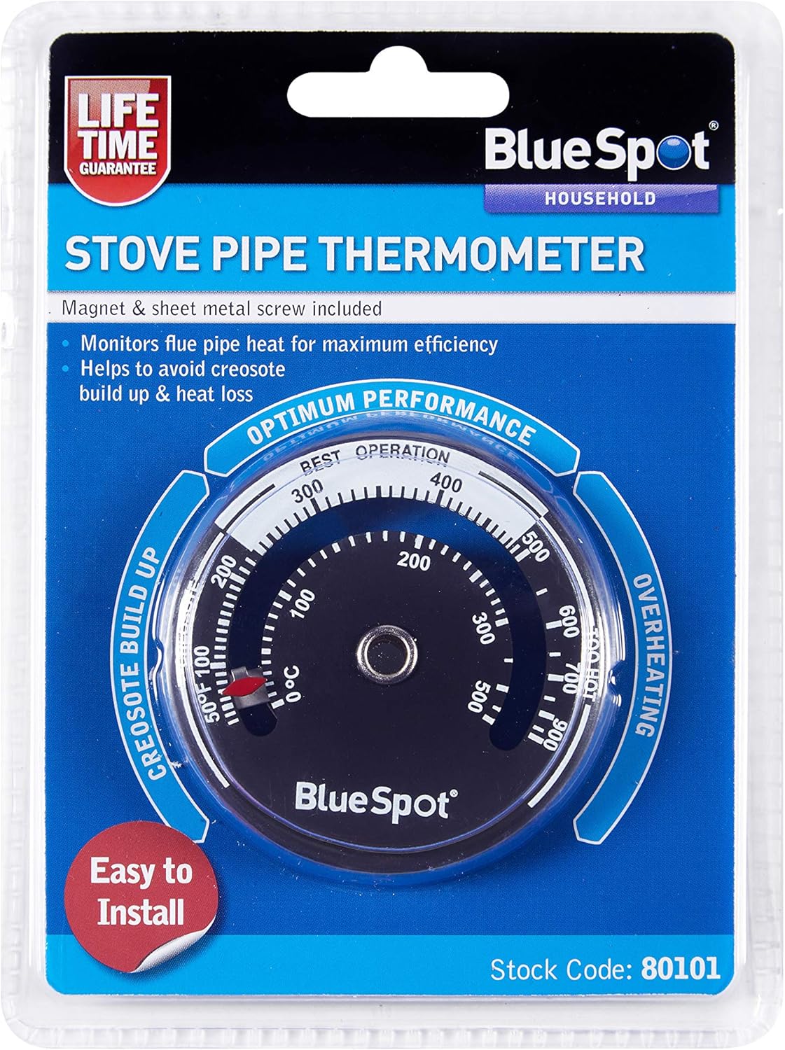 Easy To Install Stove Pipe Thermometer Home & Kitchen