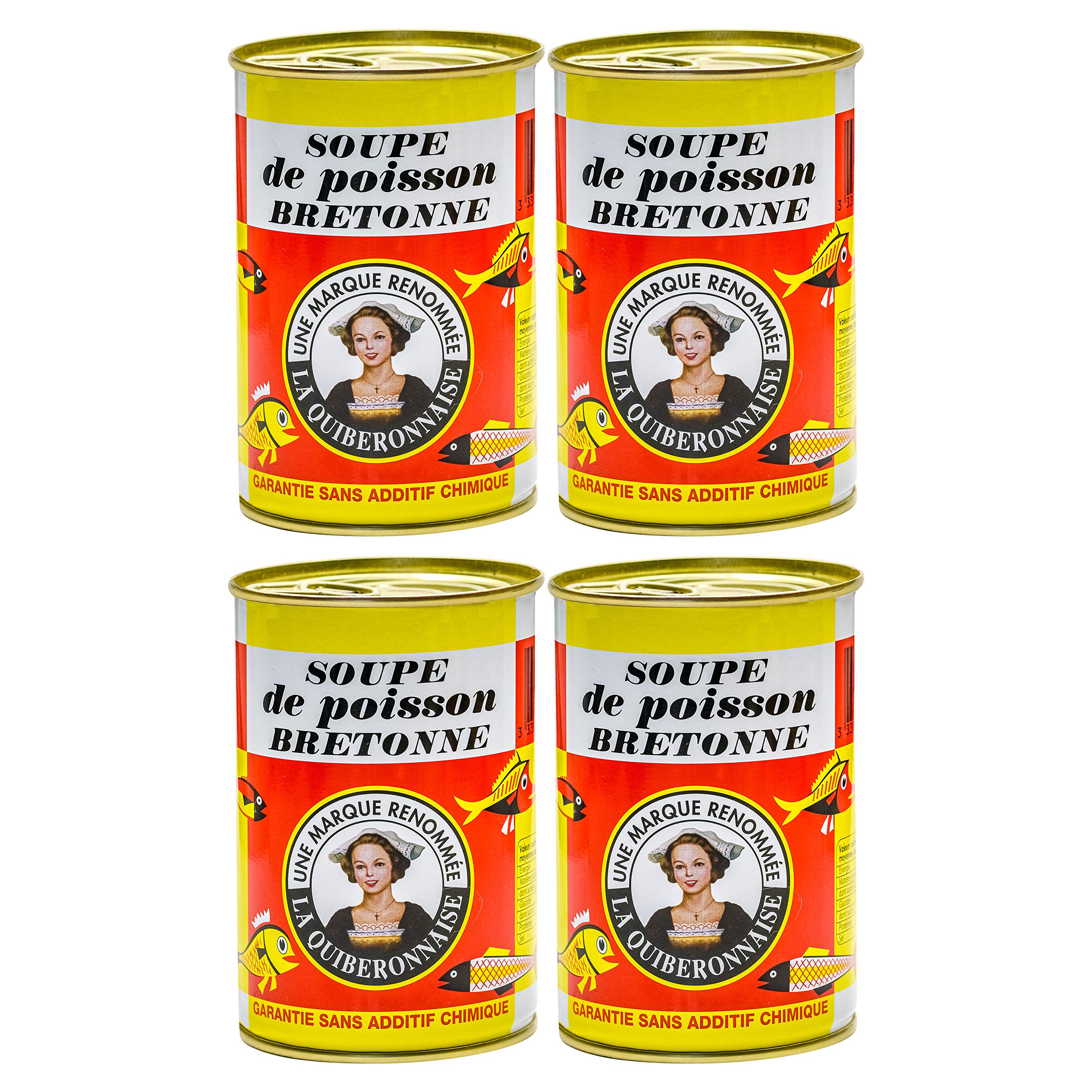 Fisch – FISCHSUPPE-FRANZÖSISCH - bretonische Art la quiberonnaise soupe de poisson bretonne 4x 425ml Gourmet-Gericht aus frischen Zutaten schnelle und Zubereitung (4)