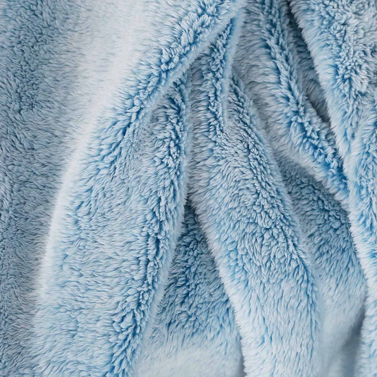 Berkshire Blanket Extra-Fluffy Throw | Frosty Tipped Design | Super Soft Cozy Throw Blanket | Lightweight Warmth | Deep Teal | 55" x 70"