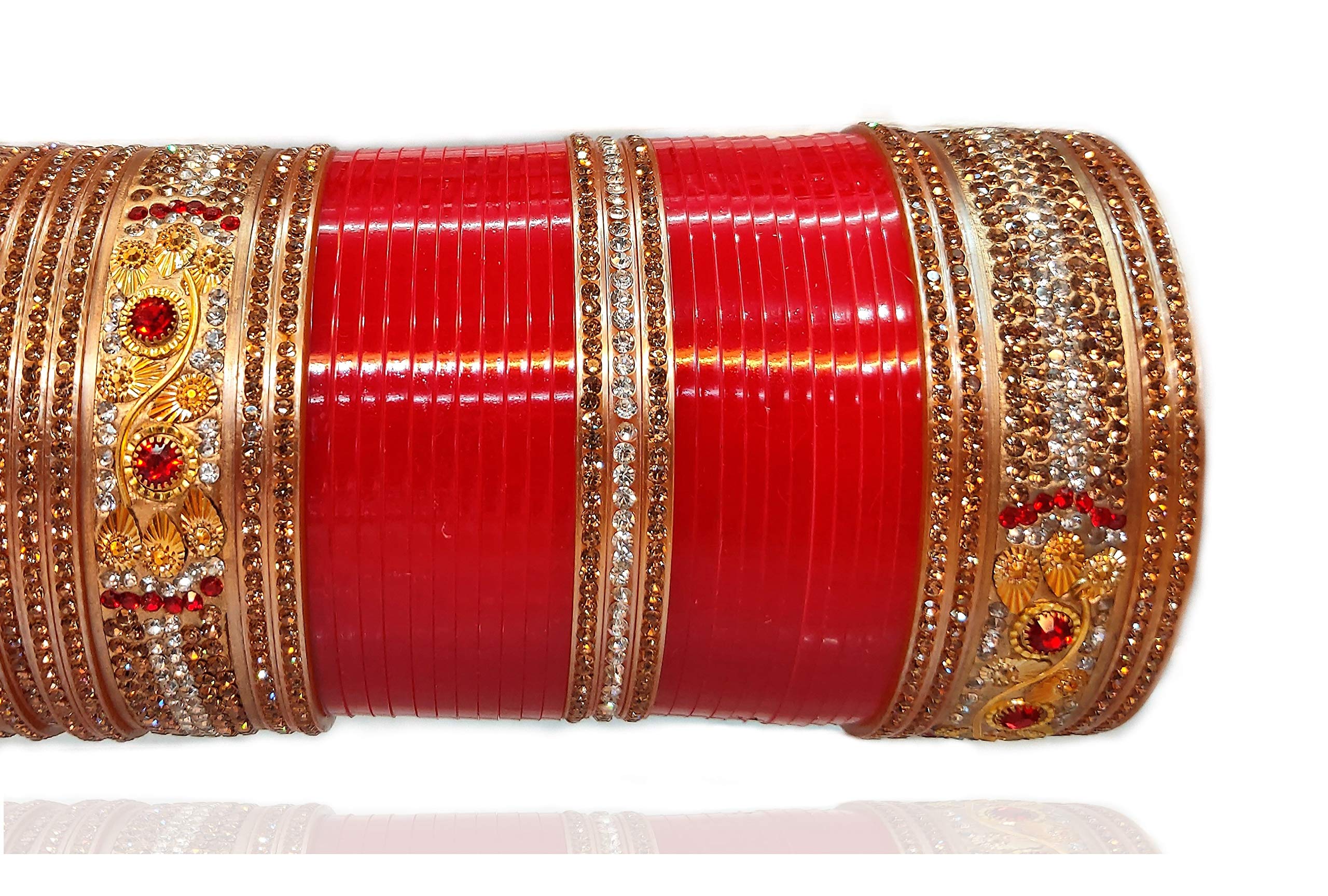 Kundan Stone Chura Chuda Bangles for Bridal