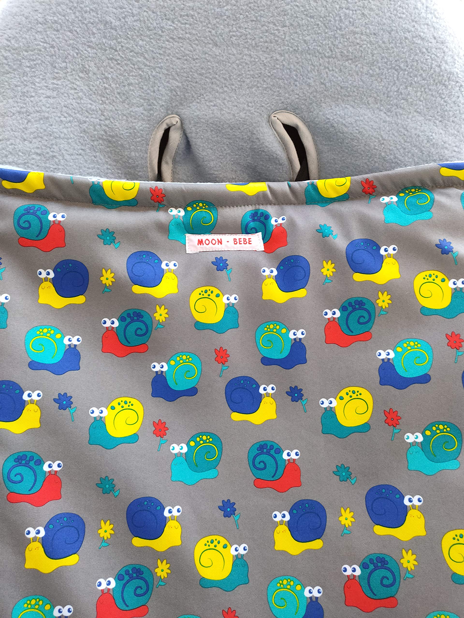 MOON-BEBE Sacco universale per passeggino, in cotone, impermeabile, colore: marrone