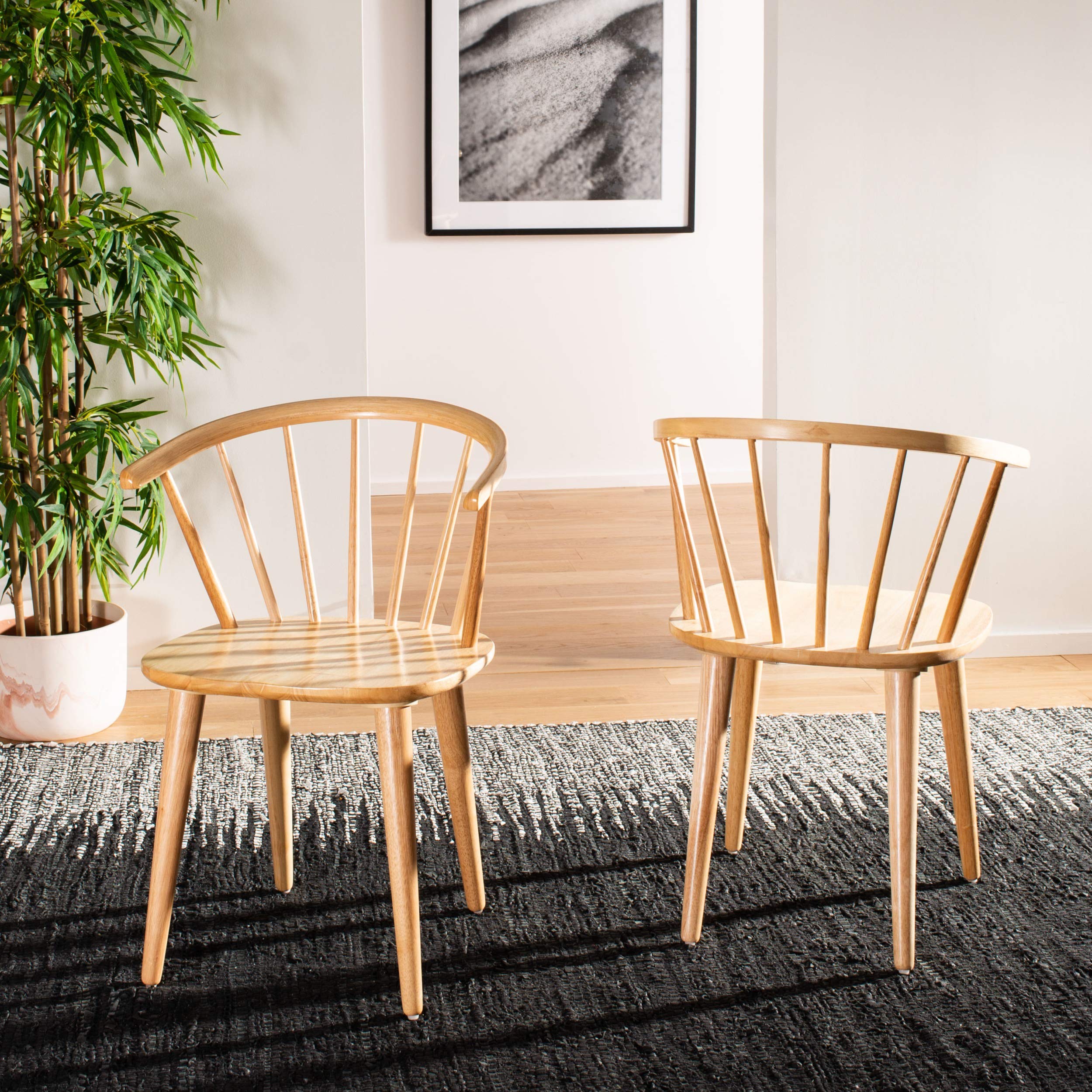 Mesa auxiliar para salón Safavirenz de madera marrón con medidas 52x54x76 cm