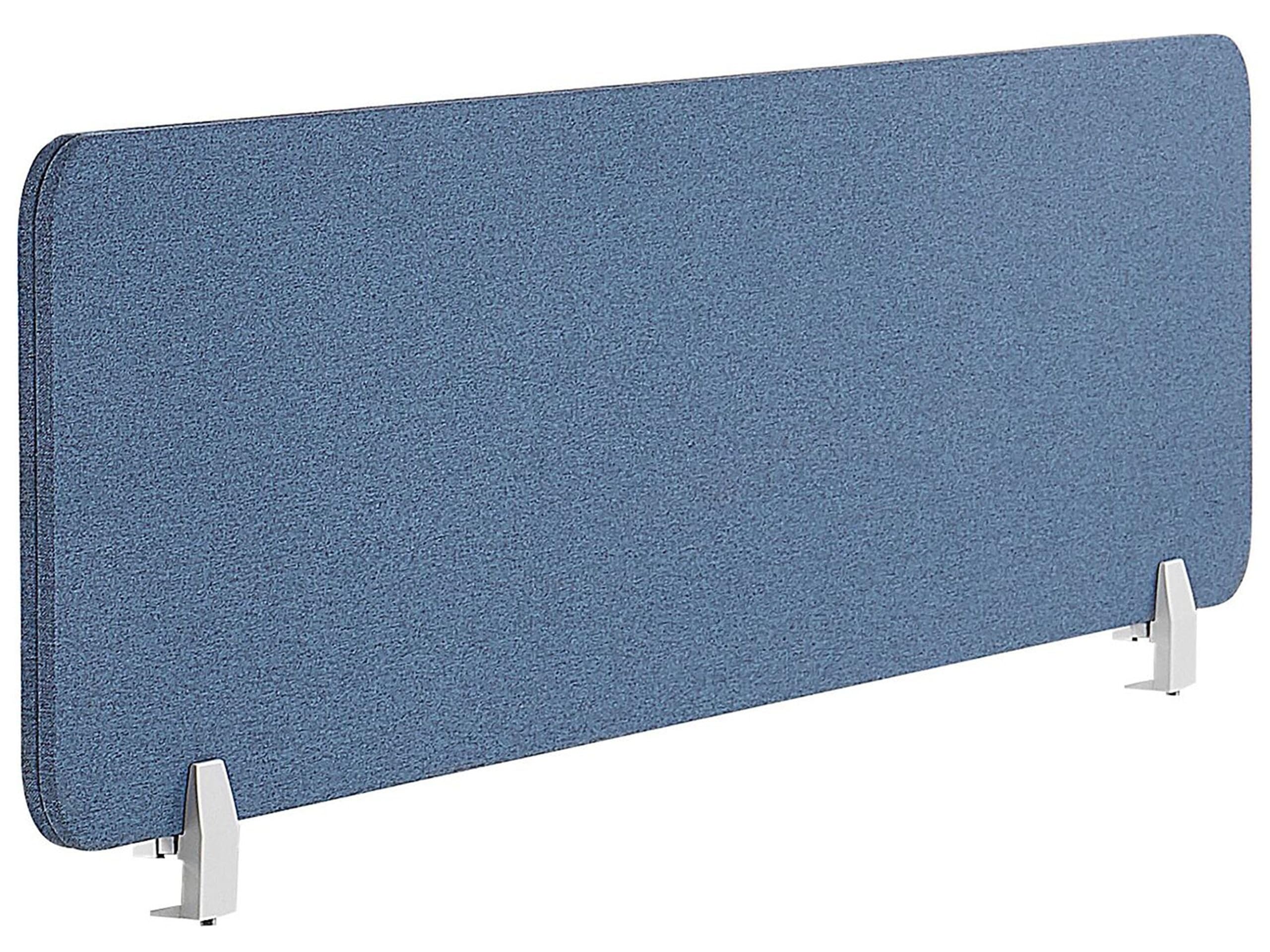 Schreibtisch Trennwand Akustik Polster blau 120 x 40 cm Schallschutz Wally