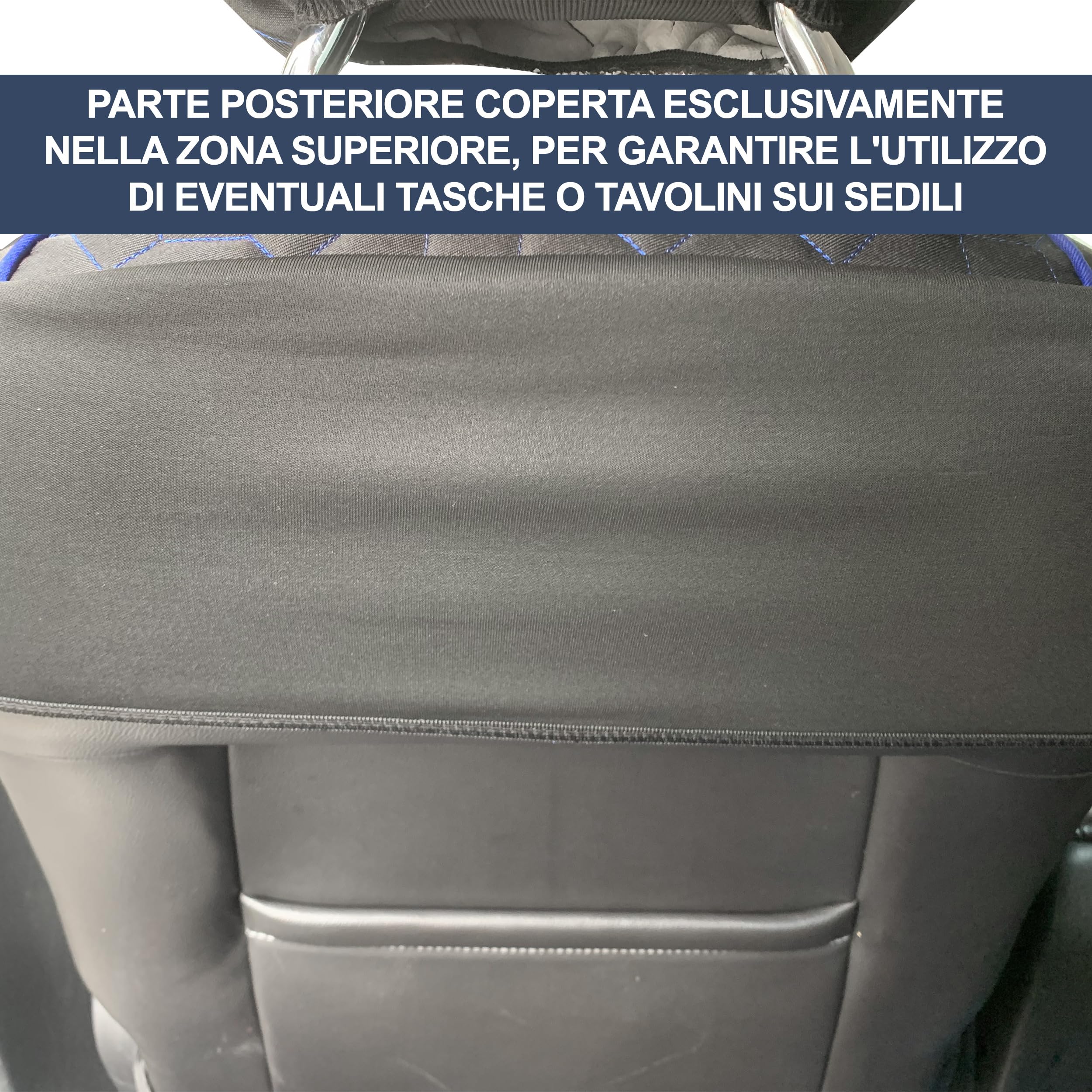 Auto Accessori Lupex | 2pz Coprisedili Anteriori Universali LS16 - Tessuto Deluxe Nero cuciture Rosso | Design Elegante, Resistente e Confortevole | Compatibili con Poggiatesta Classico