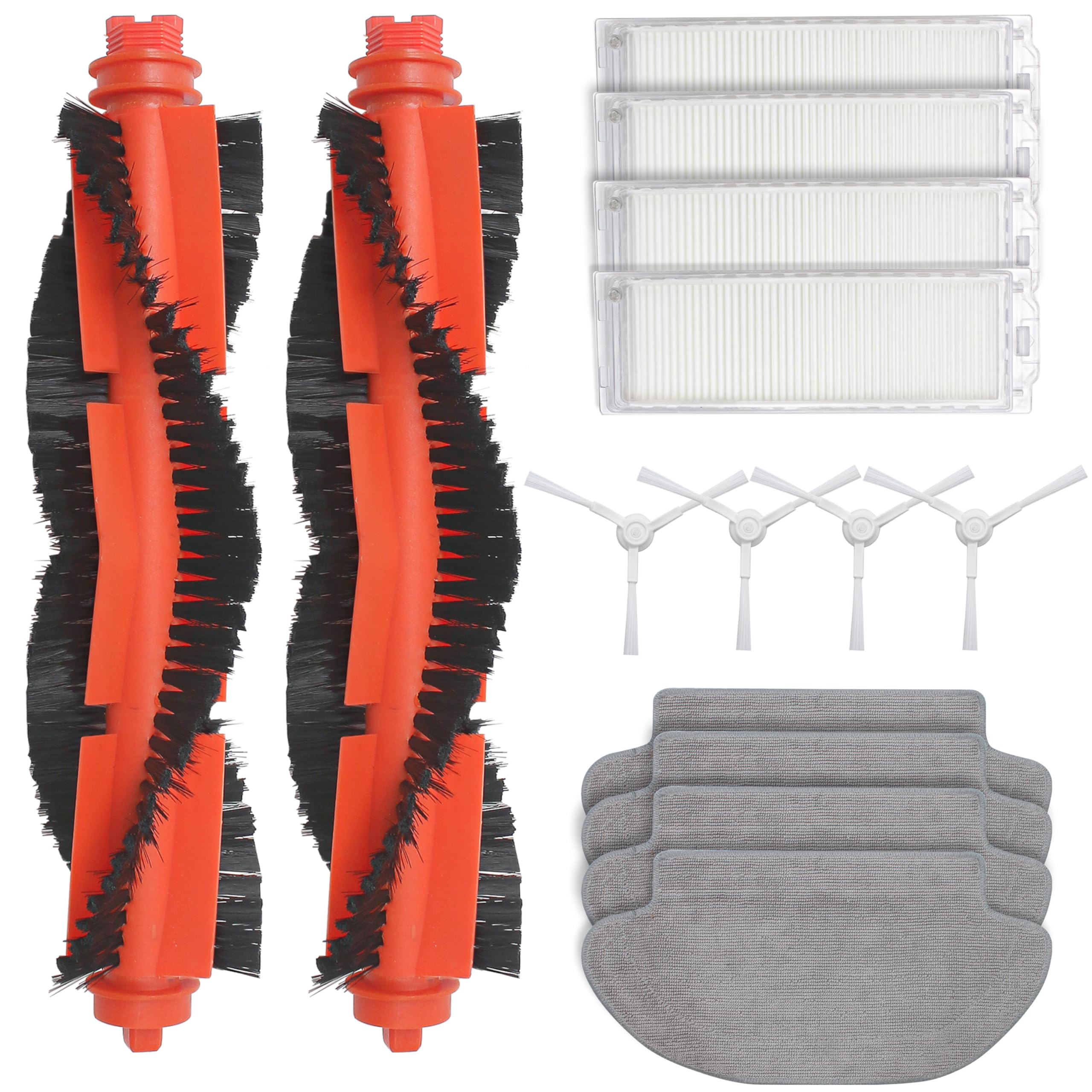 Juego de 14 accesorios compatibles con robot aspirador Xiaomi S10 S12 B106GL Robot, cepillo lateral principal, trapeador trapeador paño Hepa filtro de barrido, piezas de repuesto