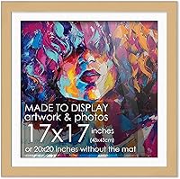 Vista 25 de Marco de madera negra de 9 x 9 pulgadas con paspartú blanco Con paspartú de 12 x 12 a 9 x 9 pulgadas Protector inastillable acrílico UV