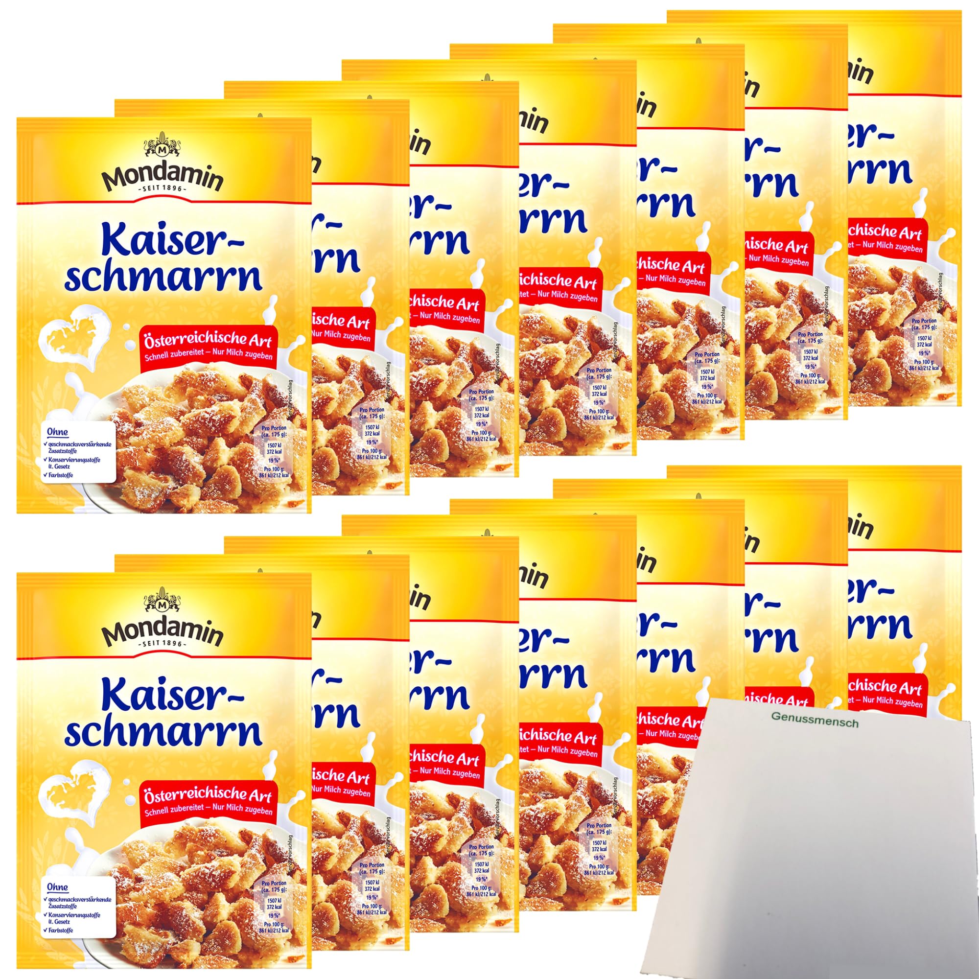 usy Bundle für Mondamin Kaiserschmarn Österreichische Art VPE (14x135g Karton) + usy Block