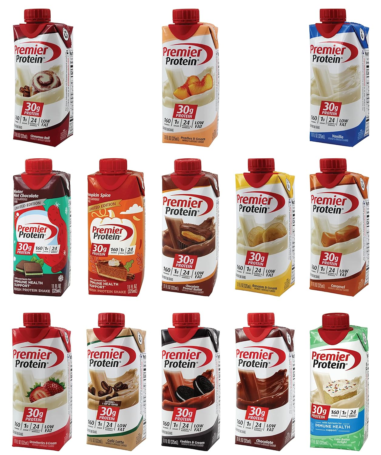 12 Pack, Protein Shake Assorted Variety Pack | 12 Delicious Assorted Flavors |160 Calories, 24 Vitamins & Minerals, 30g-20g Protein | Niro Assortment