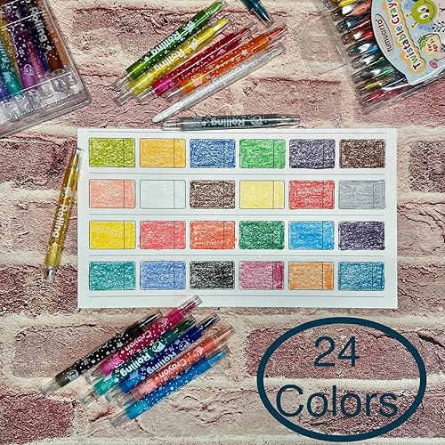 Miniatura 2 de Crayones Twistables, 24 unidades, juego de lápices de gel para niños pequeños, a granel para dibujar y crear manualidades, lavables, no tóxicos,