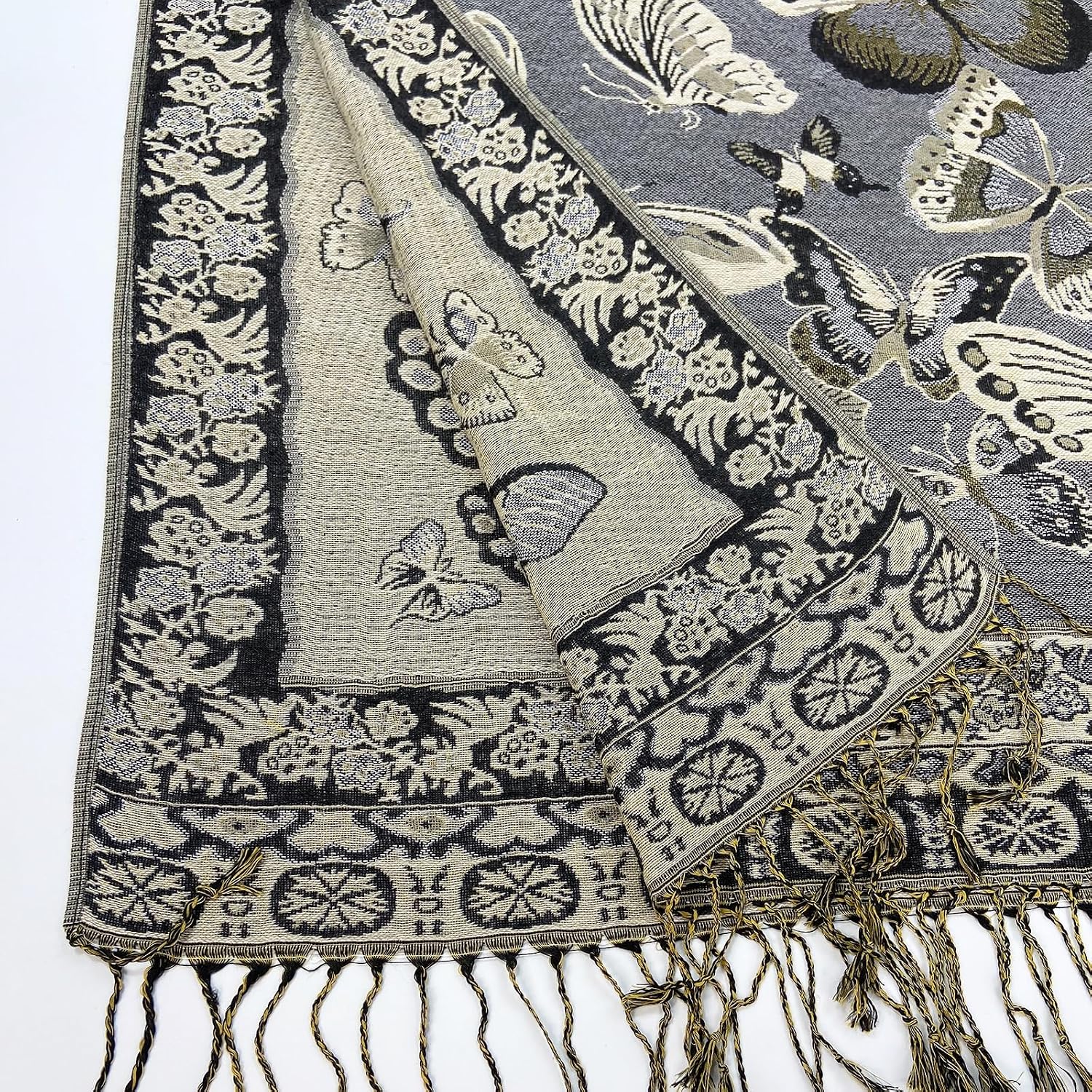 Women's Paisley Pashmina Rave Shawl Wraps Scarf Festival Accessory