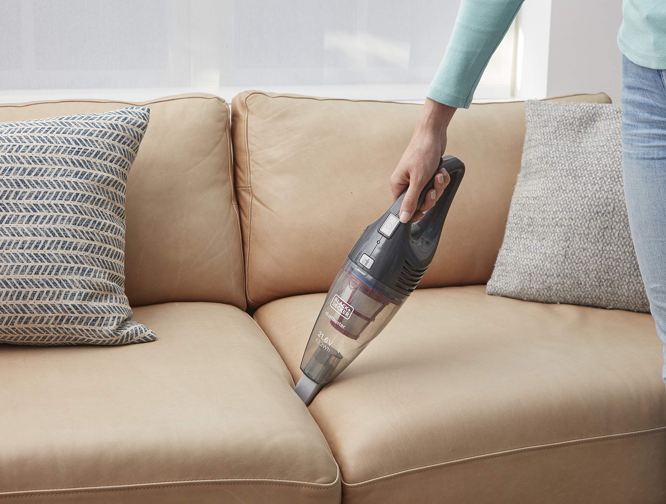 BLACK+DECKER SVB620JW-QW, SVB620JW-QW-Aspirador escoba 2en1 21,6V 2Ah. Se Mantiene de Pie. Boquilla extensible y cepillo, Nero, 21,6 V, 43.2 W, 500 milliliters
