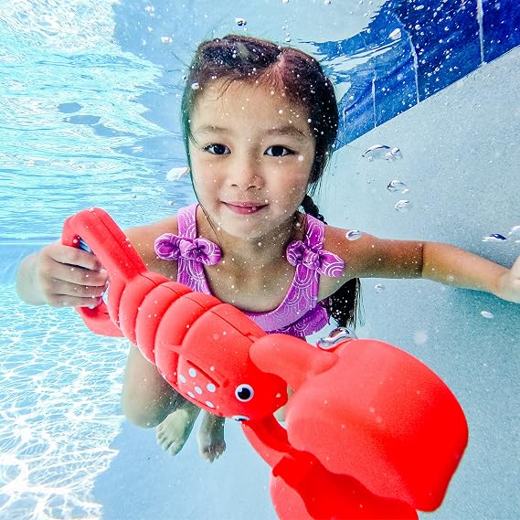 Melissa & Doug Sunny Patch Louie Lobster Claw Catcher - Grab-and-Squeeze Pool Toy