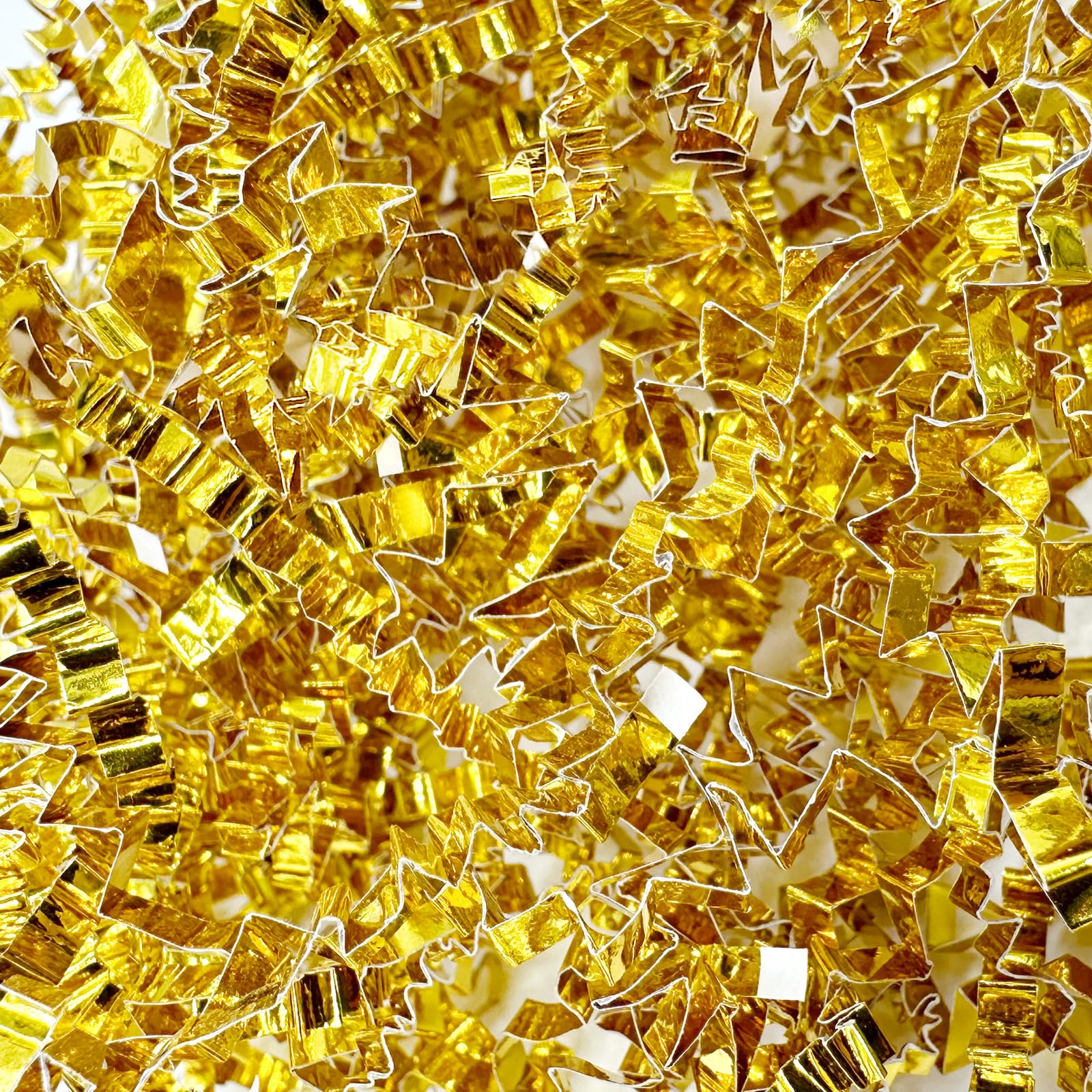 Photo 1 of 1LB Crinkle Cut Paper Shred Filler for Gift Box Bag and Basket On Holidays (Gold)