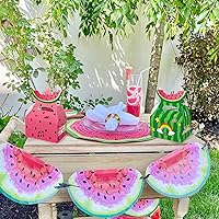 Vista 5 de Caoekego Suministros de fiesta de cumpleaños de melón de dibujos animados, 16 unidades, cajas de regalo de dulces para niños y niñas, sandía, uno