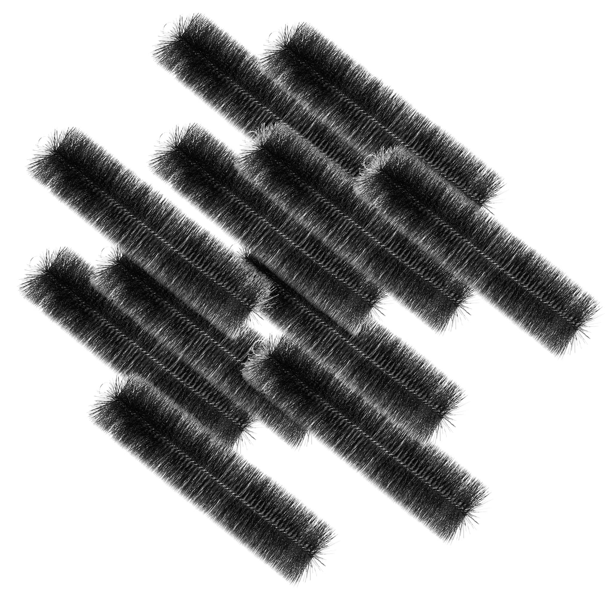 Wiltec Lot de 24x Brosse filtrante Black Brush - 30 x Ø 15 cm - en Polypropylène - Filtration et Élimination de Particules, Noires - pour Bassins et Étangs Koi Jardin