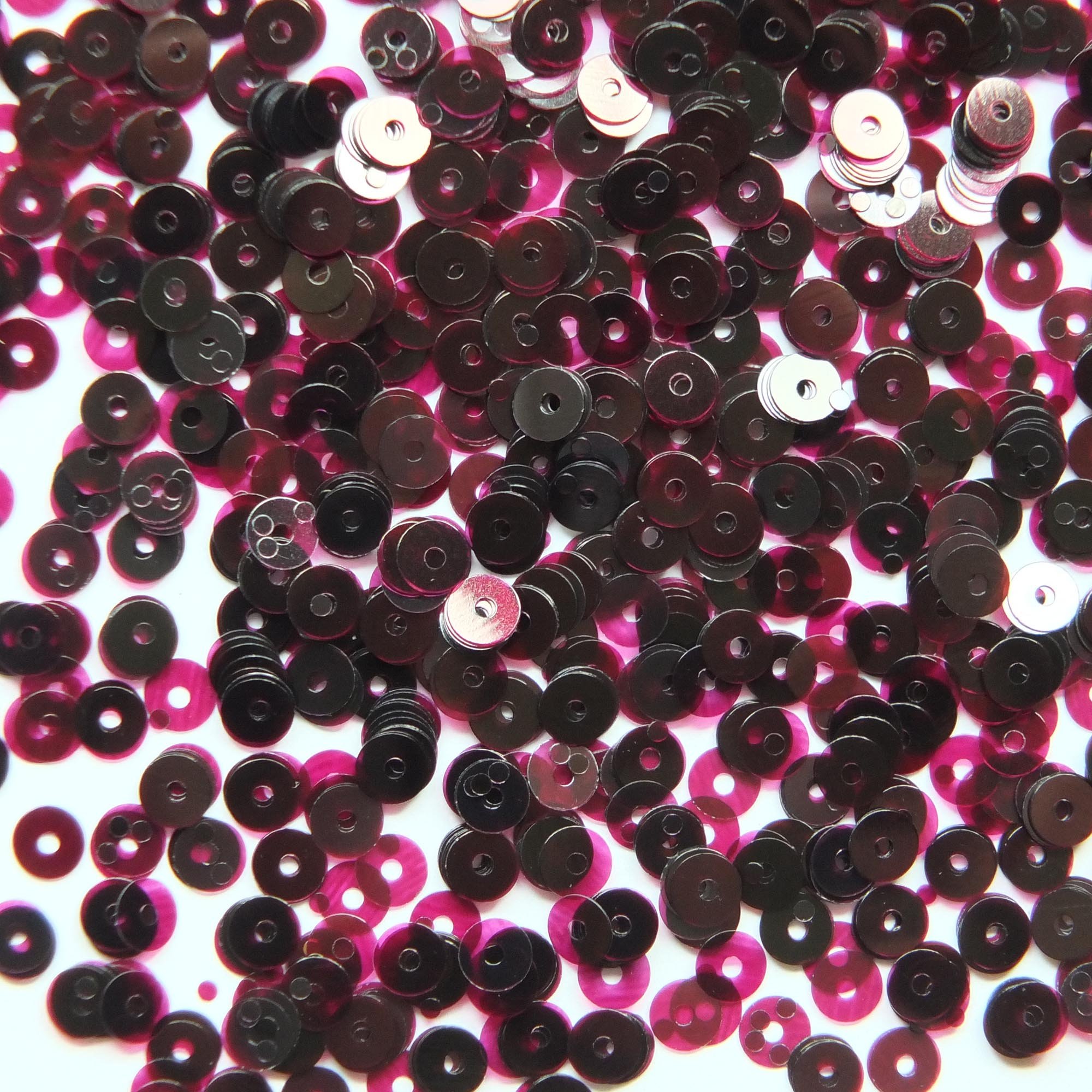 4mm Flat Round Sequin Burgundy Red Wine Transparent See Thru Loose paillettes. Costume, display, arts, crafts, embellishment. Made in USA