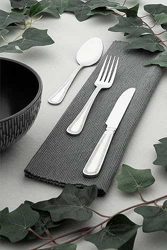 Miniatura 11 de Grunwerg Cubertería de acero inoxidable de 24 piezas, 9.1 x 0.8 x 0.2 in, acero