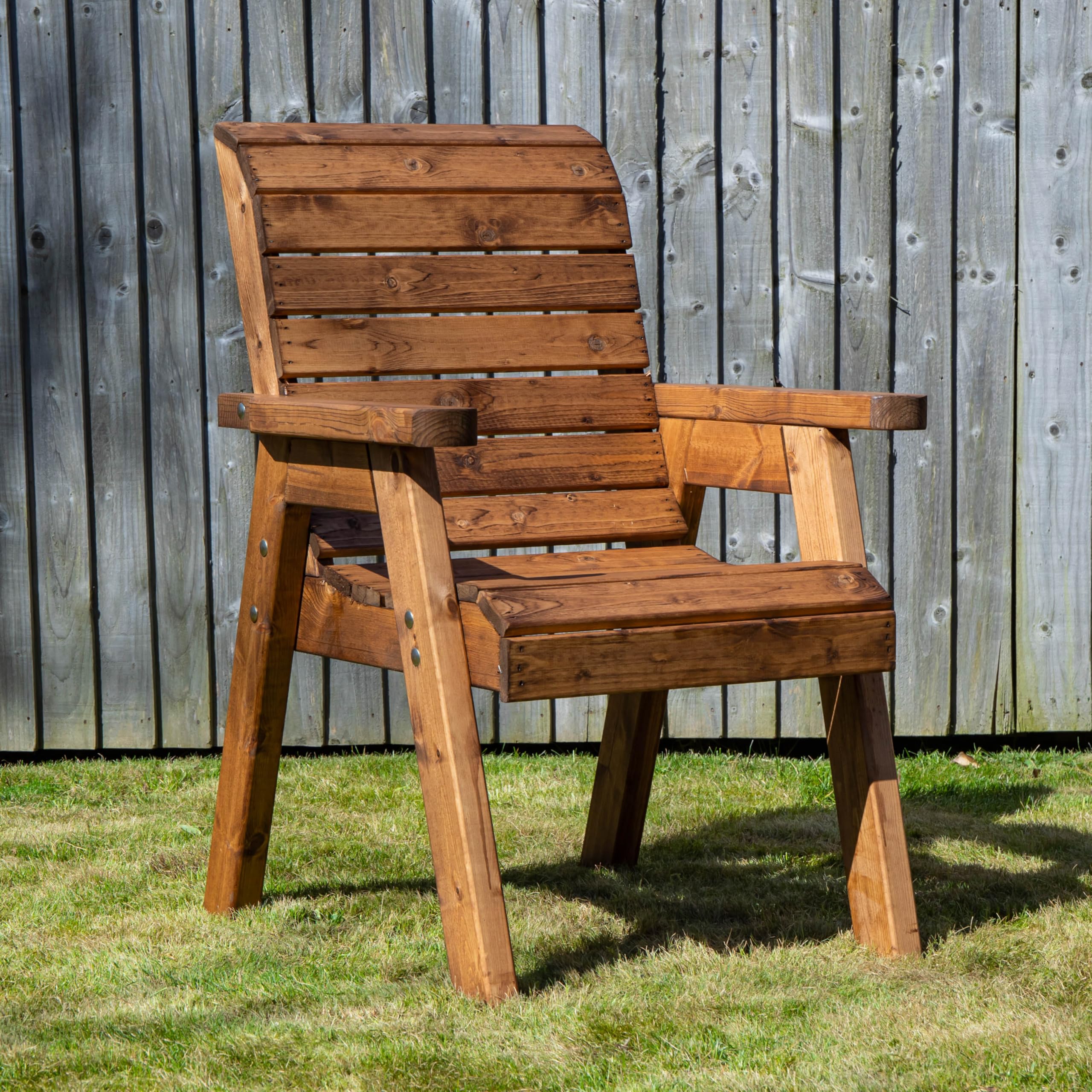 Samuel ALEXANDER Charles Taylor Trading Hand Made Traditional Chunky Rustic Wooden Garden Chair Furniture
