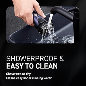 Panasonic ARC5 Electric Razor for Men with Pop-up Trimmer, Wet Dry 5-Blade Electric Shaver with Intelligent Shave Sensor and 16D Flexible Pivoting Head - ES-ALV6HA (Navy)