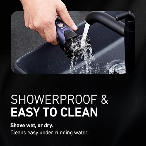 Miniatura 8 de Panasonic ARC5 - Maquinilla de afeitar eléctrica para hombres con recortadora emergente, afeitadora eléctrica de 5 hojas en seco y húmedo con sensor