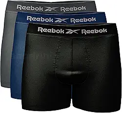 Kit 3 Cuecas Boxer Reebok Masculinas Microfibra Adulto Box Sem Costura Sortidas