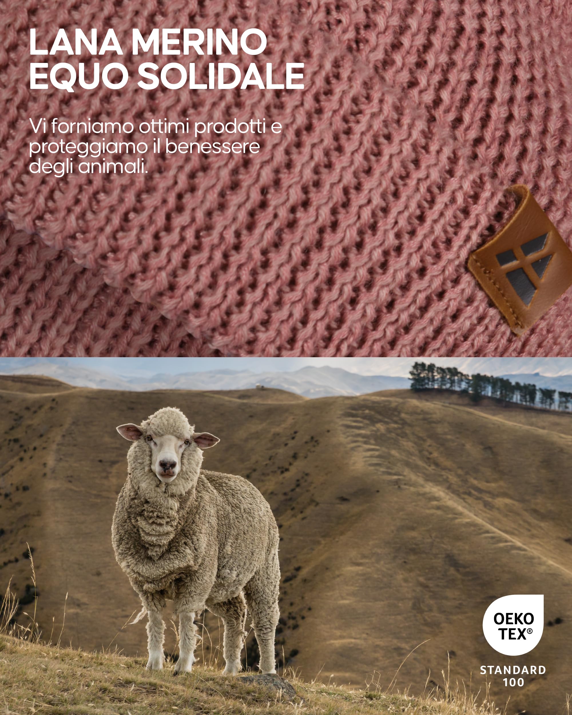 DANISH ENDURANCE Cappello Lana Merino, Berretto Beanie in Maglia Termica, da Uomo e Donna