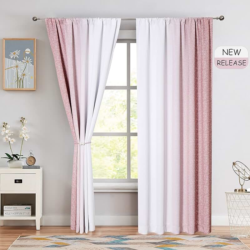 Pink And White Curtains