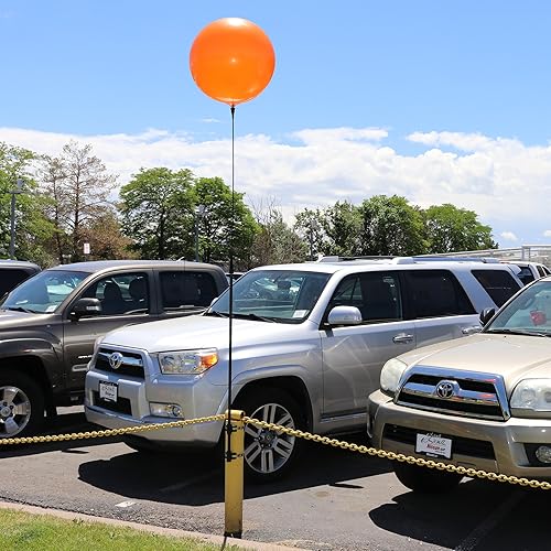 Miniatura 5 de Kit de poste largo de globo reutilizable resistente a la intemperie - Globos de plástico para exteriores sin helio