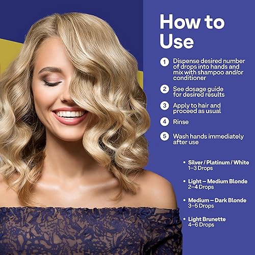 Miniatura 9 de Colorproof Toning Drops - Tóner para cabello rubio con aroma a cítricos, jazmín y leche de coco, altamente pigmentado, tóner instantáneo para el