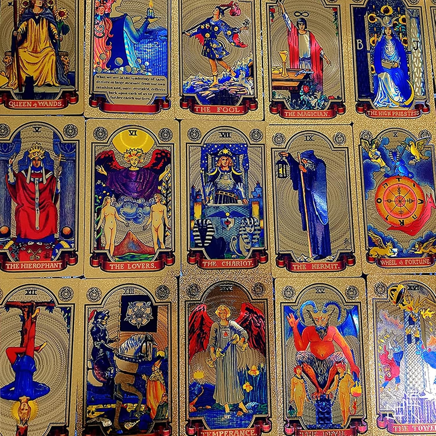 Tarot Cards Deck, Water Proof with Guidebook Divination Oracle 80 Cards, Fortune Telling Game Set for Family Reunion Beginners Expert Readers for Christmas Birthday, Black
