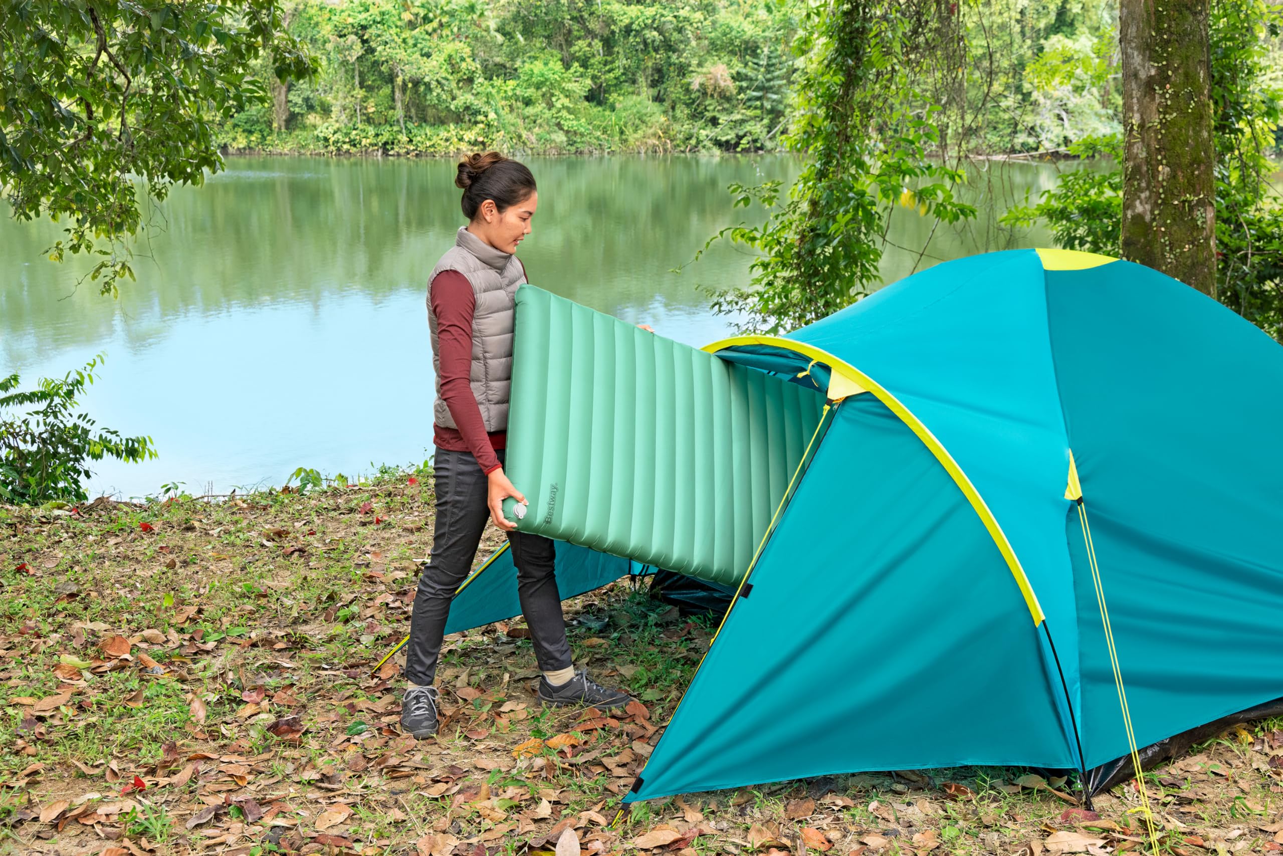 Bestway aufblasbare Single-XL-Isomatte AdventuRest 198 x 71 x 7,5 cm