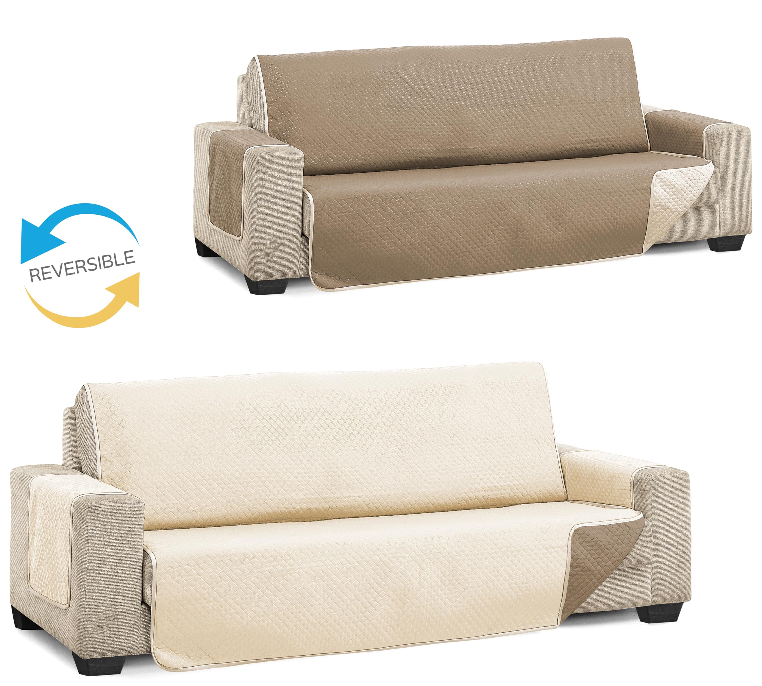 Martina Home Cubre Sofá Diamond 2 Plazas XL Beige/Cuero