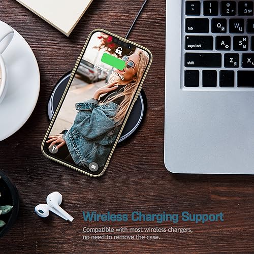 Miniatura 7 de LOHASIC Funda de cuero para iPhone 14 Pro Max compatible con MagSafe, para hombres y mujeres, elegante funda de poliuretano delgada de lujo, agarre