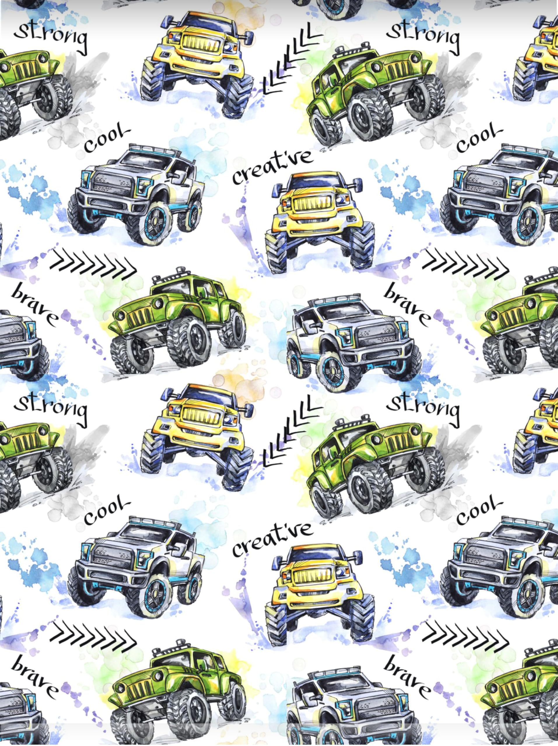Estores infantiles Coches. Estor enrollable infantiles niño. Estores infantiles estampados coches, Estores infantiles niño habitación, estores infantiles dibujos Monster Trucks 02 (120x170)