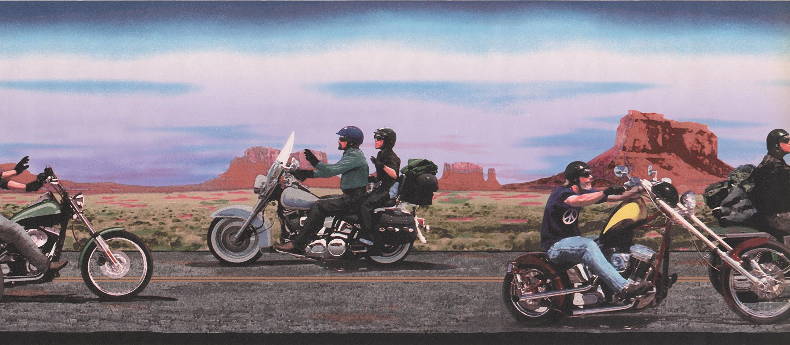 Motorcycle Wallpaper Border by Crewcut Designs