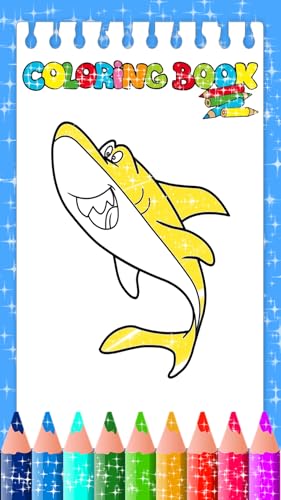 Glitter Coloring Book Baby Shark