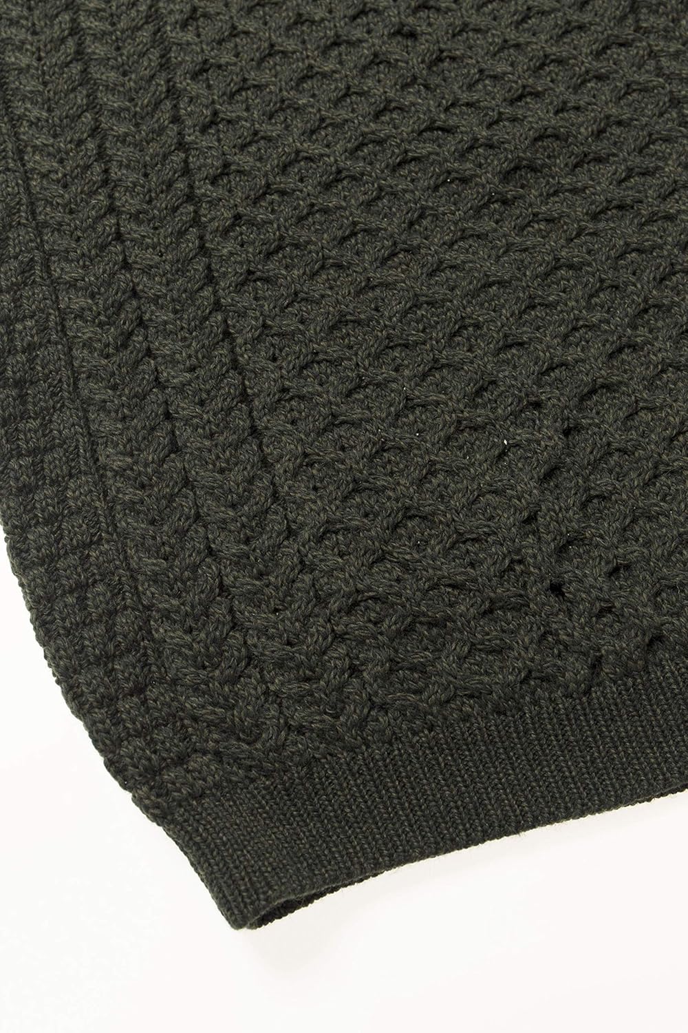 Aran Crafts Unisex Irish Cable Knitted Crew Neck Sweater (100% Merino Wool) - Image 5