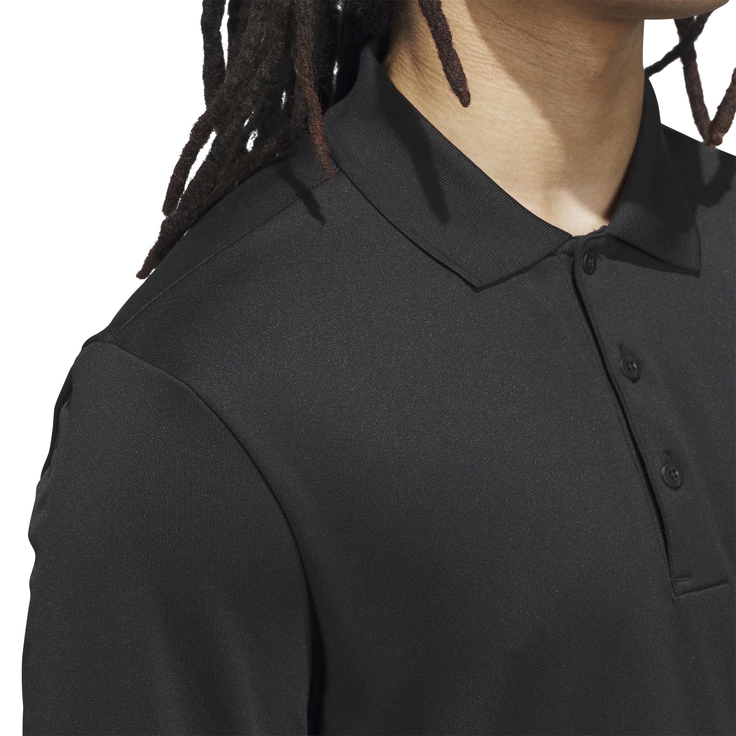 adidas Męska koszulka polo z długim rękawem Ultimate365 Cold.rdy czarna, Czarny, L