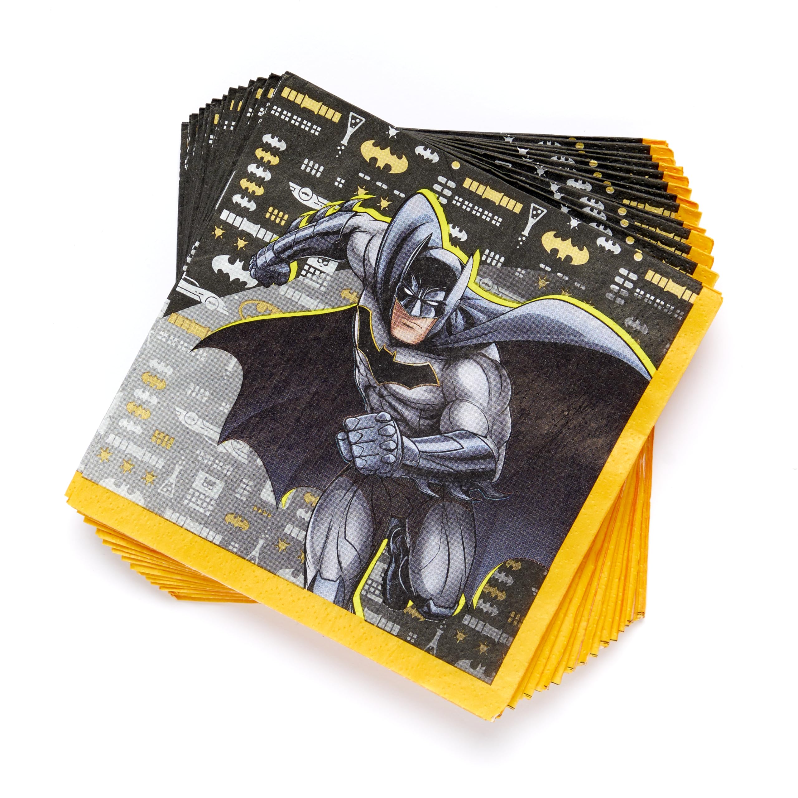 Amscan 9915091 - Batman Kids Birthday Party Luncheon Napkins - 16 Pack