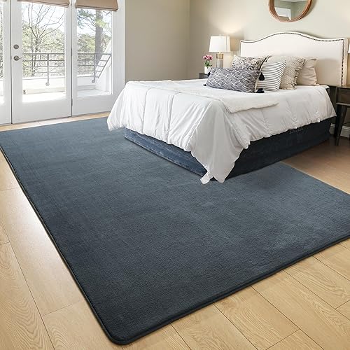 Miniatura 3 de junovo Alfombras ultra suaves para dormitorio, alfombras peludas de 6 x 9 pies para sala de estar, alfombras modernas y esponjosas para dormitorio,
