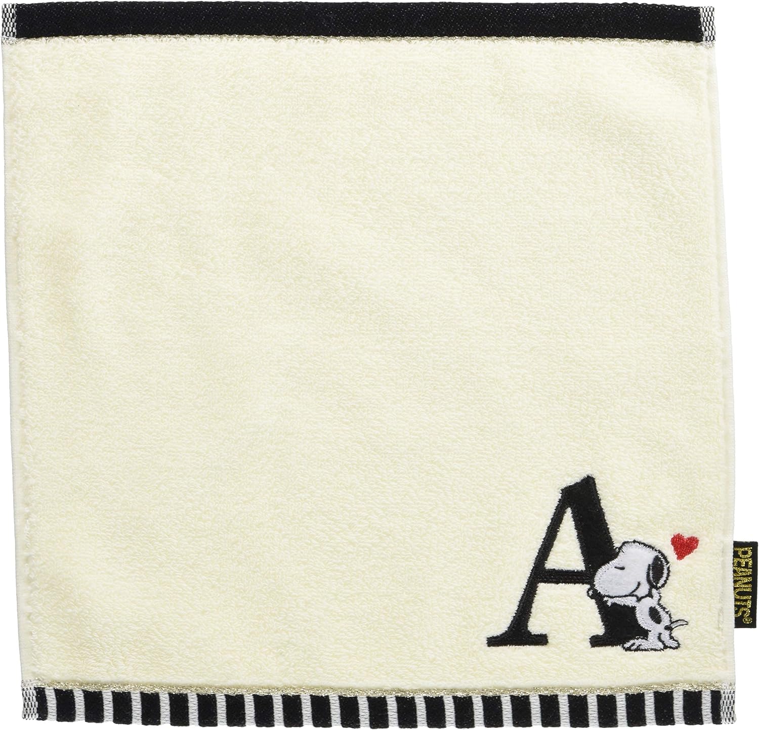 スヌーピー ハンドタオル イニシャル タオル 25 25cm A 爆買い